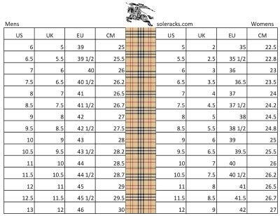 burberry brit mens sizing|Burberry pants size guide.